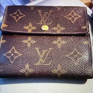 Louis Vuitton Monogram Compact Wallet in Brown and Gold